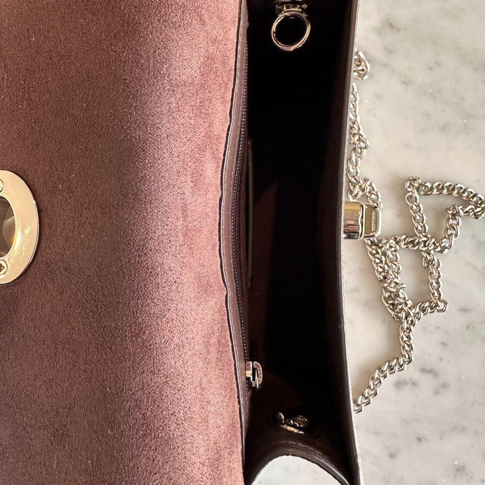 COACH | Bowery Crossbody Bag Champagne Gold Metallic Grain Leather F31938 - Picture 3 of 6